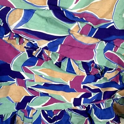 Zara Skirt Women’s M Multicolor Ruffled Mini Cotton Blend Playful W 67 - Thumbnail 4