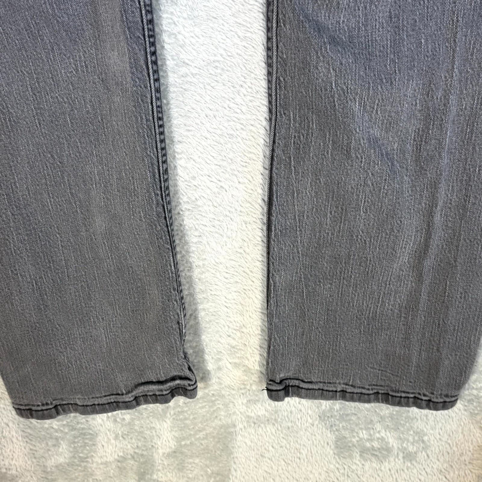 Levi's 559 Men's Jeans 40X30 Gray Denim Stretch 5-Pockets Straight Leg Zip Fly - Thumbnail 3