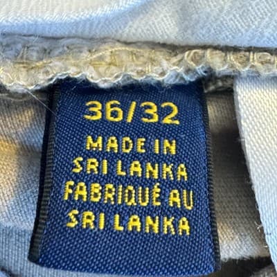 Polo Ralph Lauren Pants Mens 36x32 Beige Stretch Slim Fit Chino Dress Casual Zip - Thumbnail 5