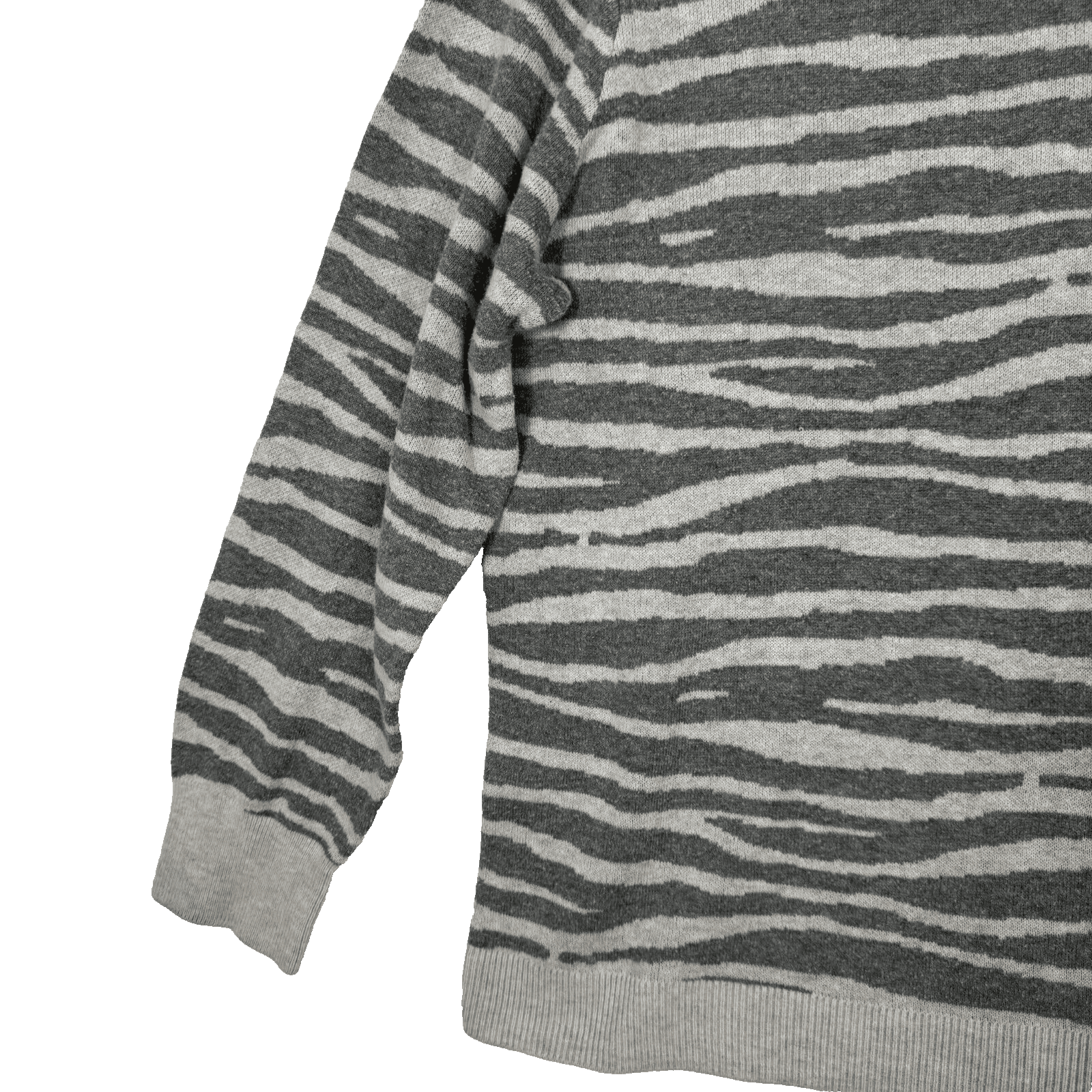 Ava & Viv Sweater Women’s Plus Gray Zebra Print Knit Crew Pullover Size XL W304 - Thumbnail 4