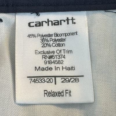 Carhartt 2 Pairs Pants Mens 29x28 Navy Relaxed Fit Ripstop Workwear Zip Pocket - Thumbnail 7