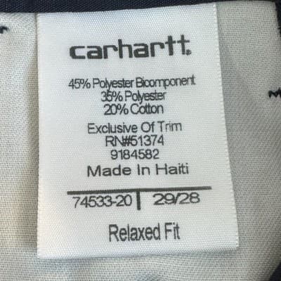 Carhartt 2 Pairs Pants Mens 29x28 Navy Relaxed Fit Ripstop Workwear Zip Pocket - Thumbnail 17