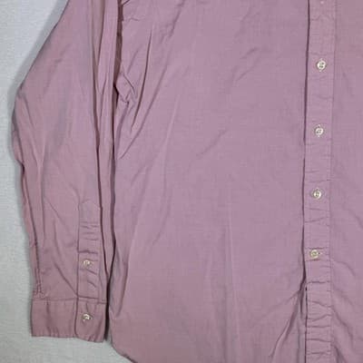Ralph Lauren Shirt Mens 17 Pink Long Sleeve Button Down Dress Oxford Classic - Thumbnail 4
