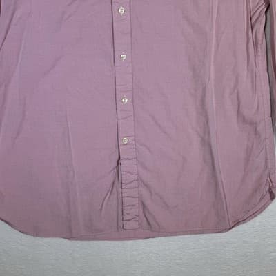 Ralph Lauren Shirt Mens 17 Pink Long Sleeve Button Down Dress Oxford Classic - Thumbnail 3