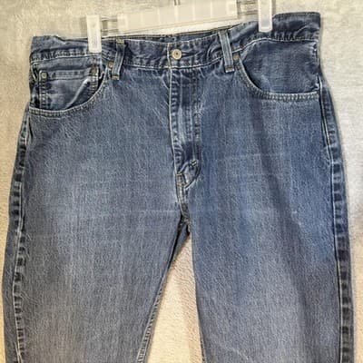 Levis 559 Jeans Mens 36x35 (38x38) Blue Relaxed Straight Denim Medium Wash - Thumbnail 3