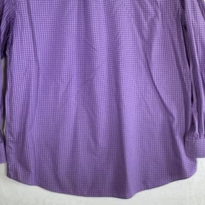 Lauren Ralph Lauren Shirt Mens 18.5 Tall Fit Purple Stretch Long Sleeve Dress - Thumbnail 9