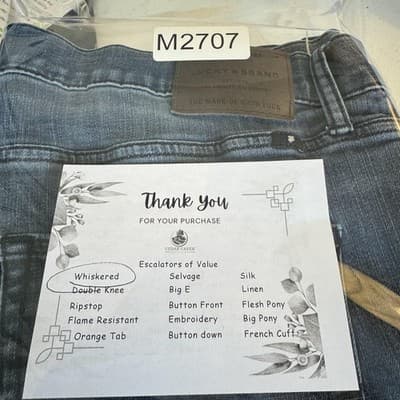 Lucky Brand Jeans Mens 40x30 Blue 410 Athletic Slim Whiskered Medium Wash Denim - Thumbnail 11