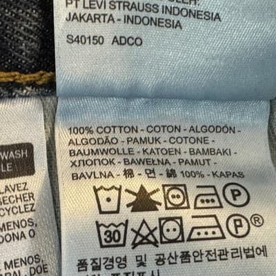 Levis 569 Jeans Mens 40x29 (38x30) Blue Medium Wash Relaxed Straight Denim - Thumbnail 6