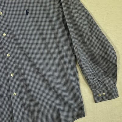Ralph Lauren Shirt Mens 16 34/35 Yarmouth Button Down Long Sleeve Plaid - Thumbnail 6