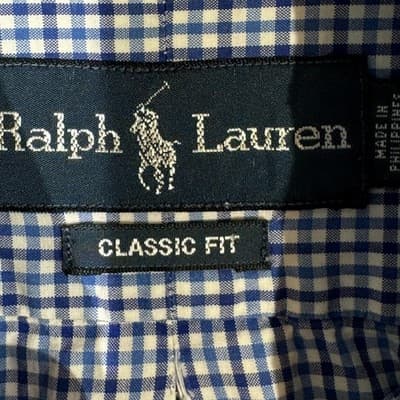Ralph Lauren Shirt Mens XL Checked Classic Fit Button Down Long Sleeve Casual - Thumbnail 8