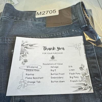 Lucky Brand Jeans Mens 34x32 Blue 1 Authentic Skinny Whiskered Denim Pants - Thumbnail 11