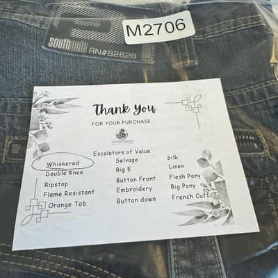 Southpole Jeans Mens 38x32 Whiskered Distressed Straight Leg Back Flap Pockets - Thumbnail 8