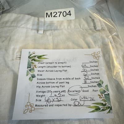 Polo Ralph Lauren Pants Mens 40x32 Linen Flat Front Casual Summer Lightweight - Thumbnail 9