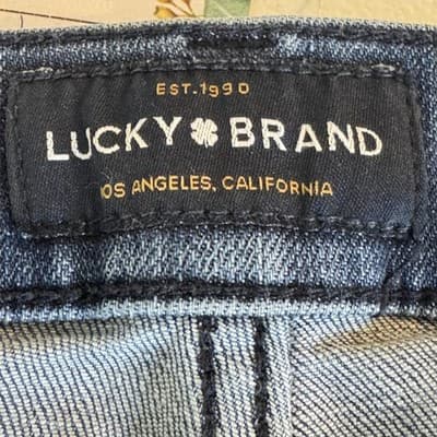 Lucky Brand Jeans Mens 40x30 Blue 410 Athletic Slim Whiskered Medium Wash Denim - Thumbnail 5