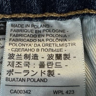 Levis Premium Jeans Mens 42x37 (44x36) Blue Medium Wash Straight Stretch Denim - Thumbnail 6