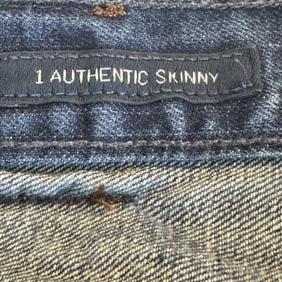 Lucky Brand Jeans Mens 34x32 Blue 1 Authentic Skinny Whiskered Denim Pants - Thumbnail 4