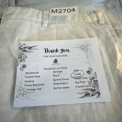 Polo Ralph Lauren Pants Mens 40x32 Linen Flat Front Casual Summer Lightweight - Thumbnail 8