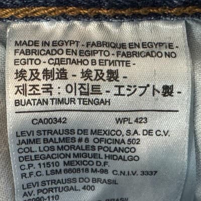 Vintage Levis 501 Jeans Mens 40x29 (42x30) Blue Wash Straight Button Fly Denim - Thumbnail 7