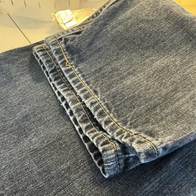 Levis 550 Jeans Mens 40x31 (40x32) Blue Relaxed Tapered Denim 100% Cotton - Thumbnail 9