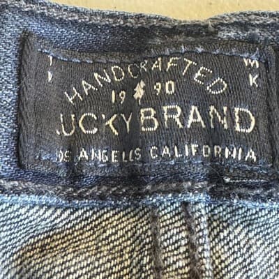 Lucky Brand Jeans Mens 34x32 Blue 1 Authentic Skinny Whiskered Denim Pants - Thumbnail 5