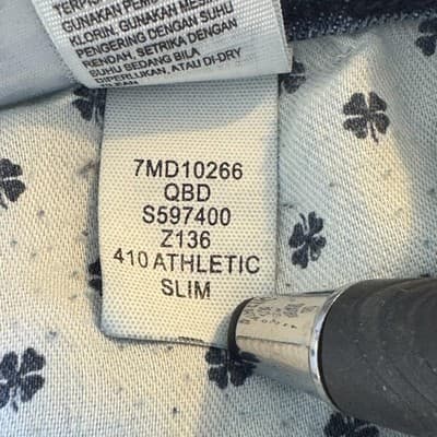 Lucky Brand Jeans Mens 40x30 Blue 410 Athletic Slim Whiskered Medium Wash Denim - Thumbnail 10