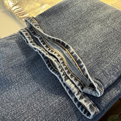 Levis Premium Jeans Mens 42x37 (44x36) Blue Medium Wash Straight Stretch Denim - Thumbnail 11