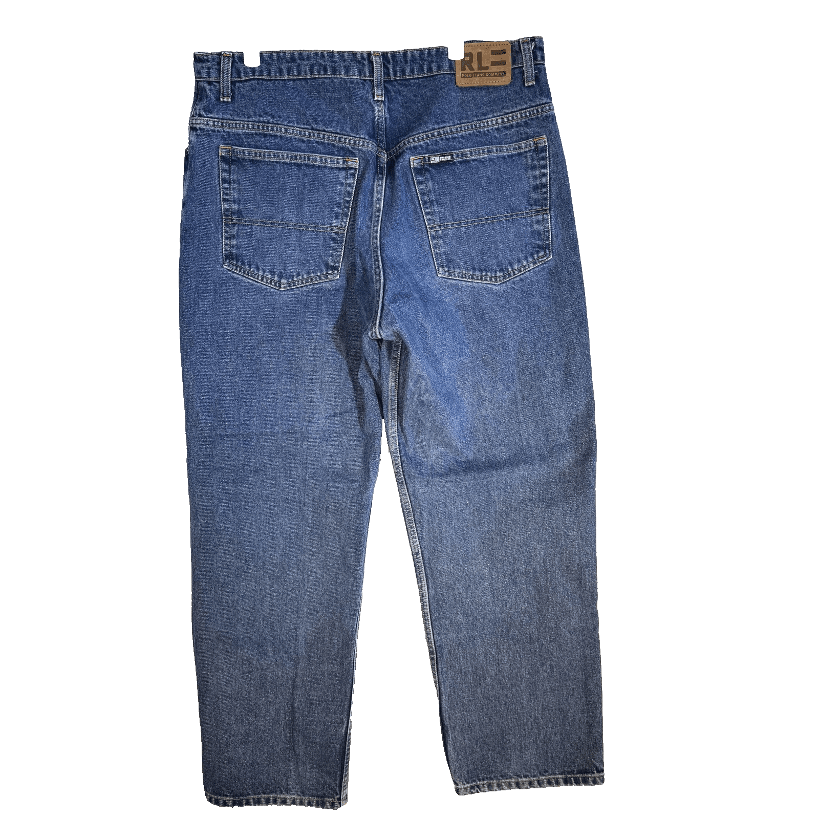 Vintage Polo Jeans Company Jeans Mens 36x30 Blue Denim Classic Straight RL 90s - Thumbnail 2