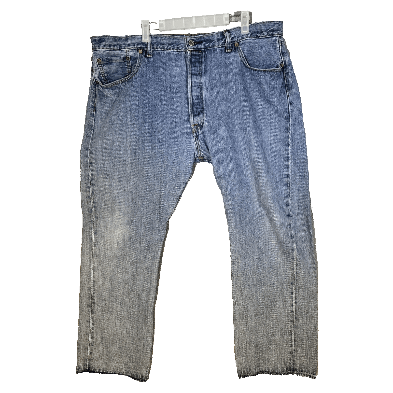 Vintage Levis 501 Jeans Mens 40x29 (42x30) Blue Wash Straight Button Fly Denim - Image 1