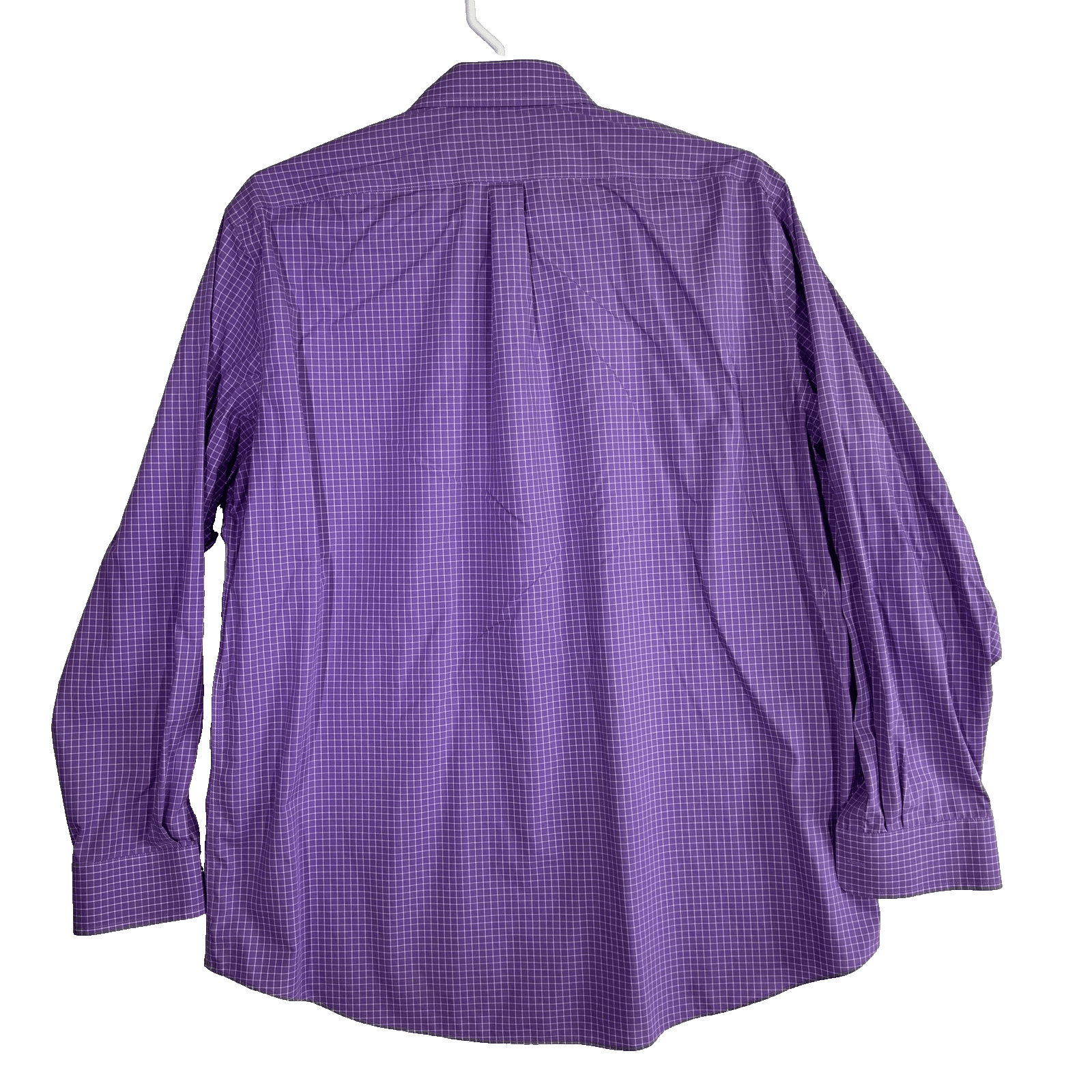 Lauren Ralph Lauren Shirt Mens 18.5 Tall Fit Purple Stretch Long Sleeve Dress - Thumbnail 2