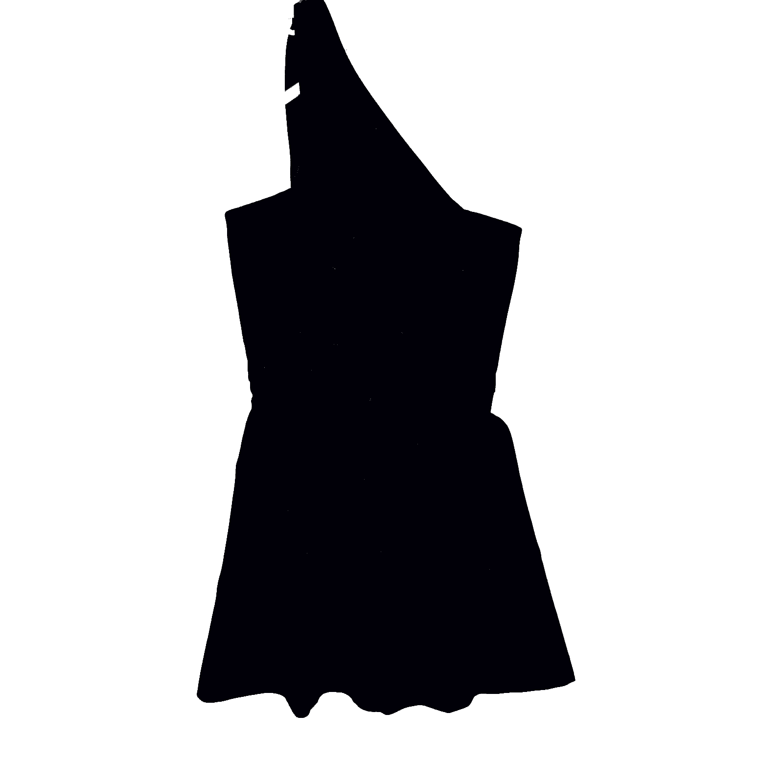 French Connection Womens Mini Dress Size 0 Black Tiered One Shoulder Whisper - Image 1