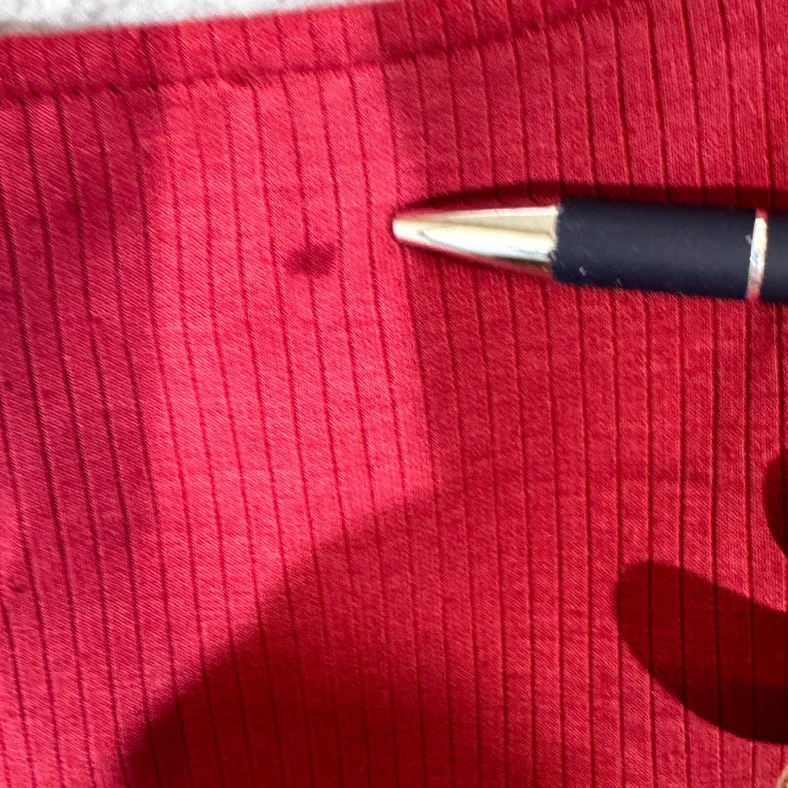 Betsey Johnson Womens Bodycon Dress Medium Maroon Ribbed Pleated Short Sleeve - Thumbnail 3