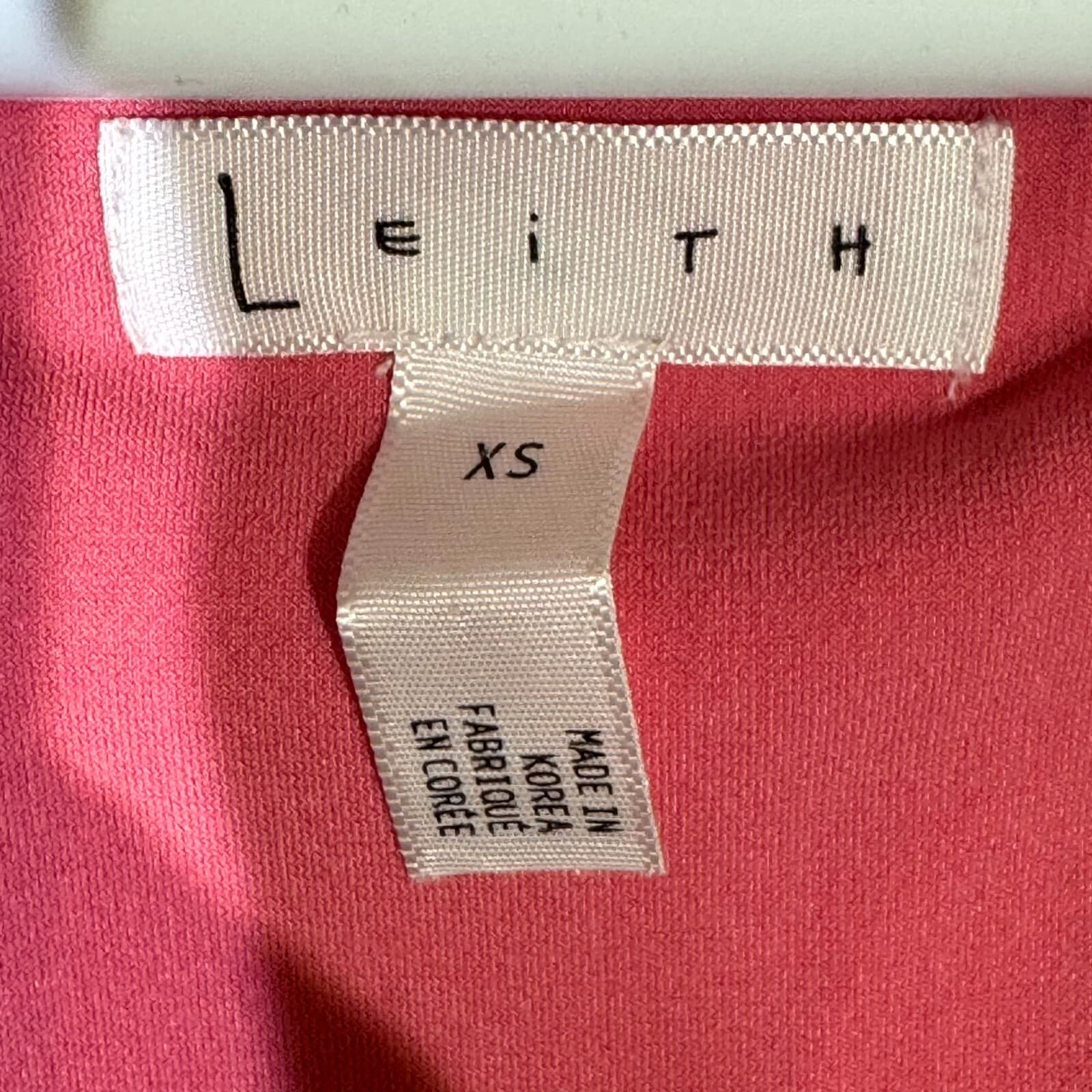 Leith Womens Sheath Dress XS Pink Stretch Scoop Neck Wide Strap Pullover - Thumbnail 5