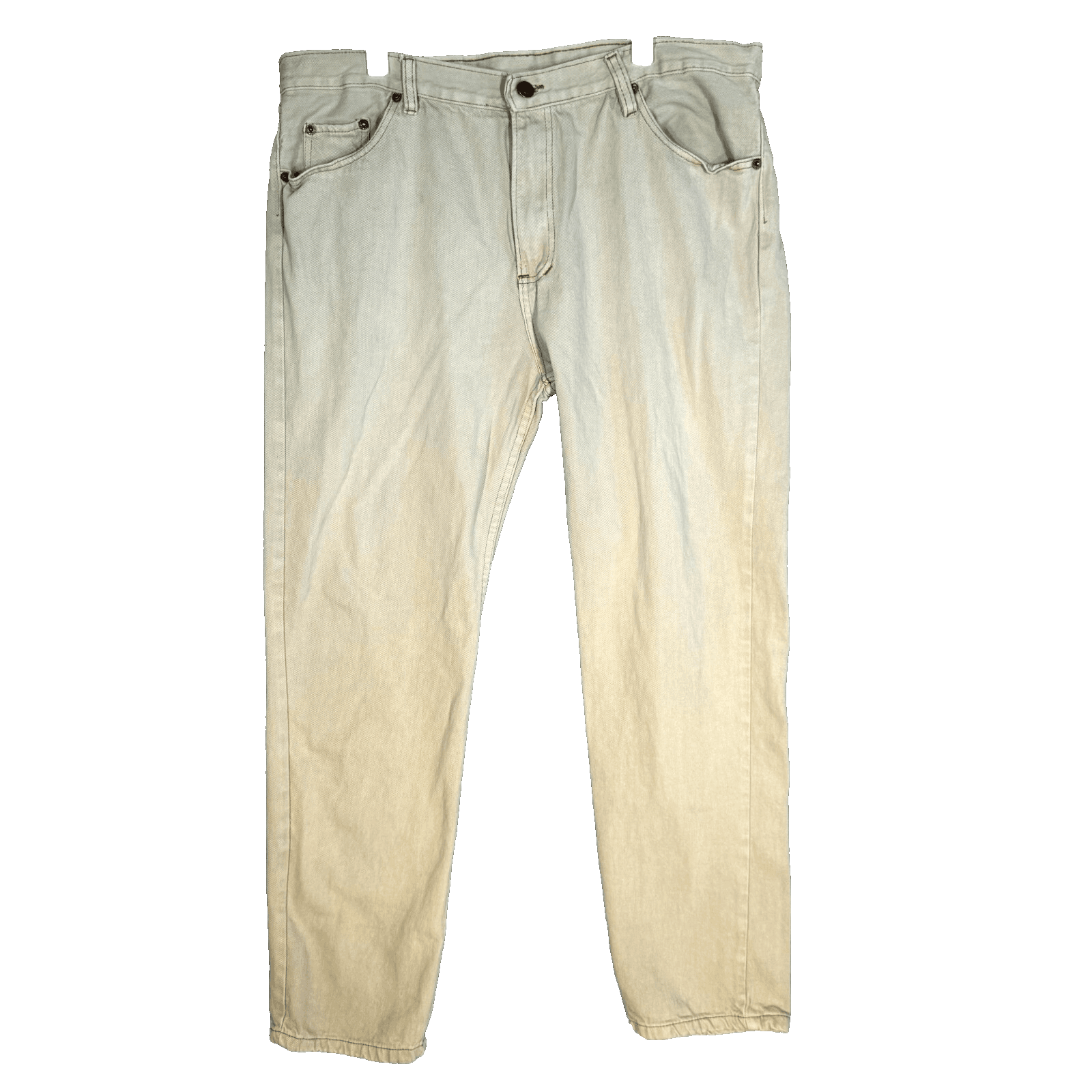 Levis 501 Mens 40x32 Beige Denim Original Fit Button Fly Straight Jeans - Image 1