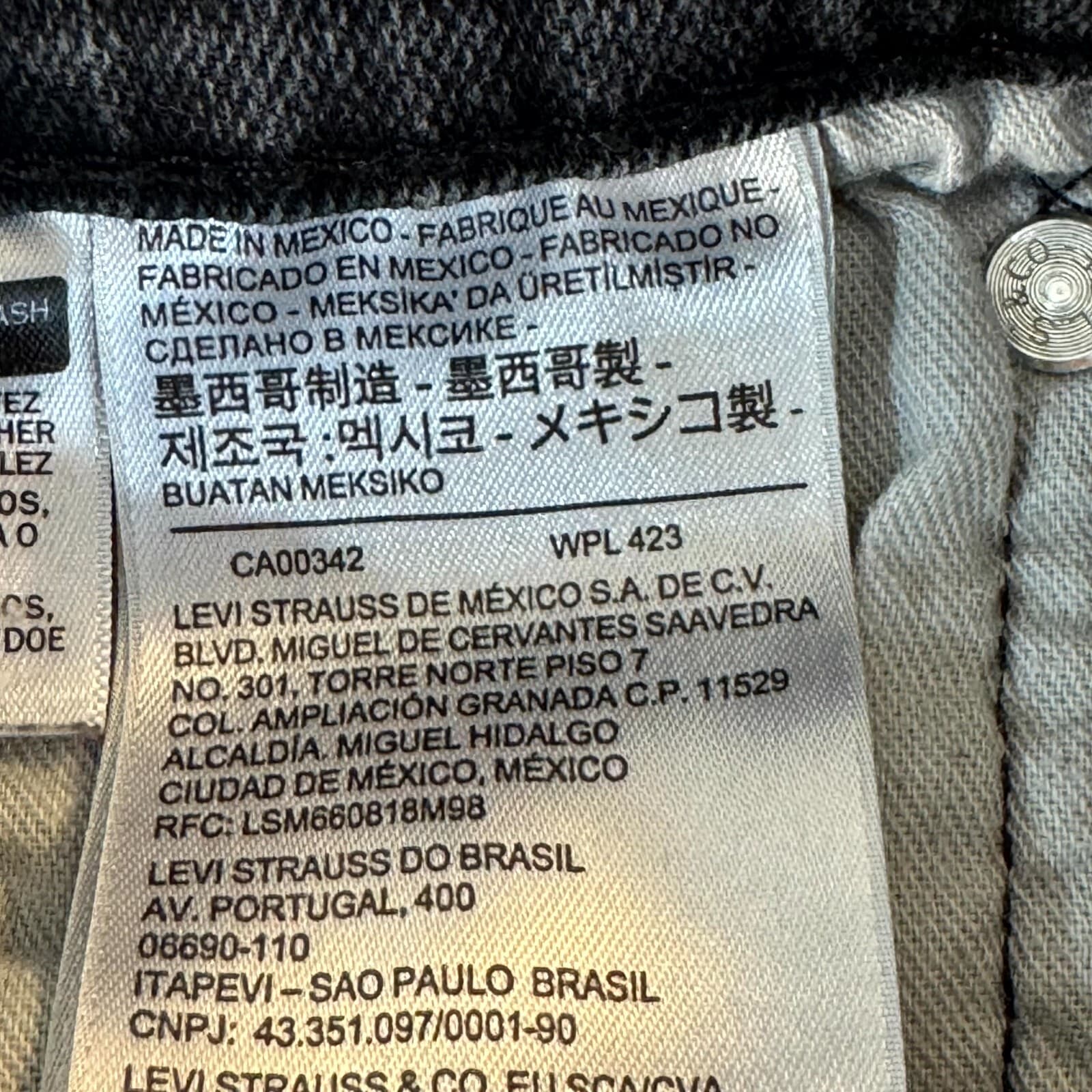 Levis 511 Mens 32x32 Black Denim Stretch Slim Fit Mid Rise Jeans - Thumbnail 4