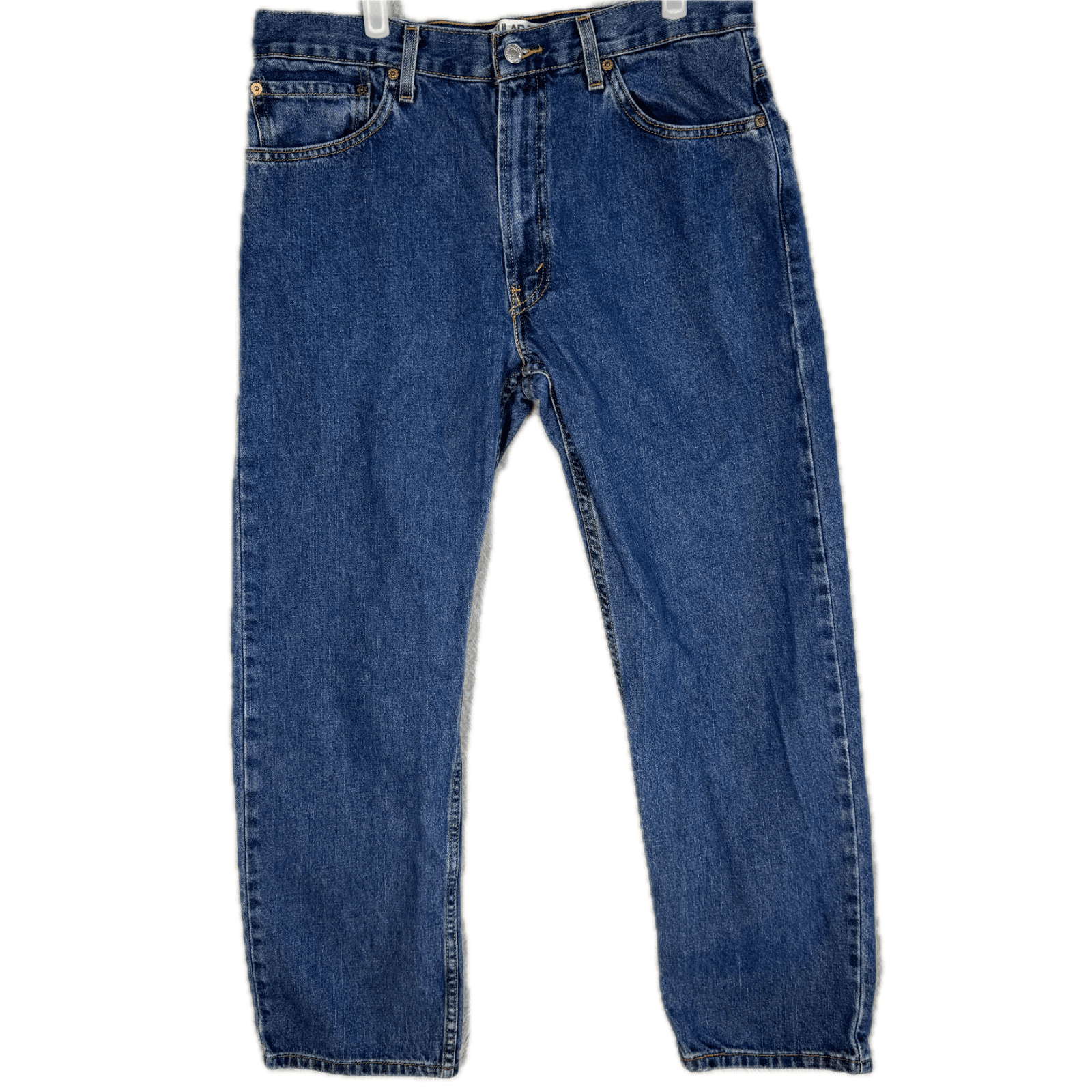 Levis 505 Mens Jeans 36x30 Regular Fit Stretch Mid Rise Blue Denim - Image 1