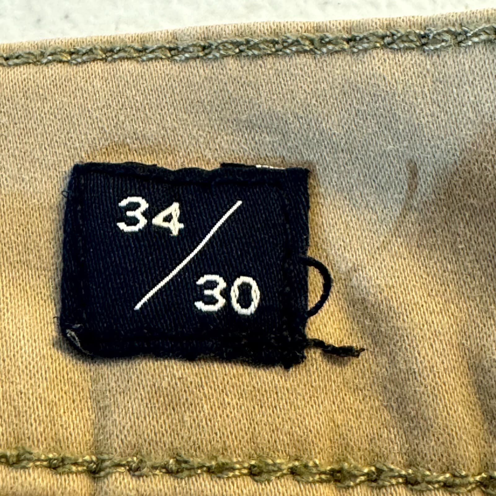 Lucky Brand 121 Men's Jeans 34/30 Beige Denim Mid-Rise Slim Straight Leg Zip Fly - Thumbnail 6