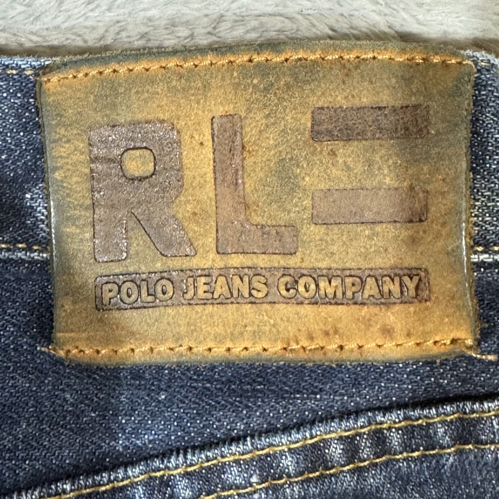 Ralph Lauren Polo Jeans Mens 36 X 32 Blue Denim High-Rise Straight Leg Zip Fly - Thumbnail 4
