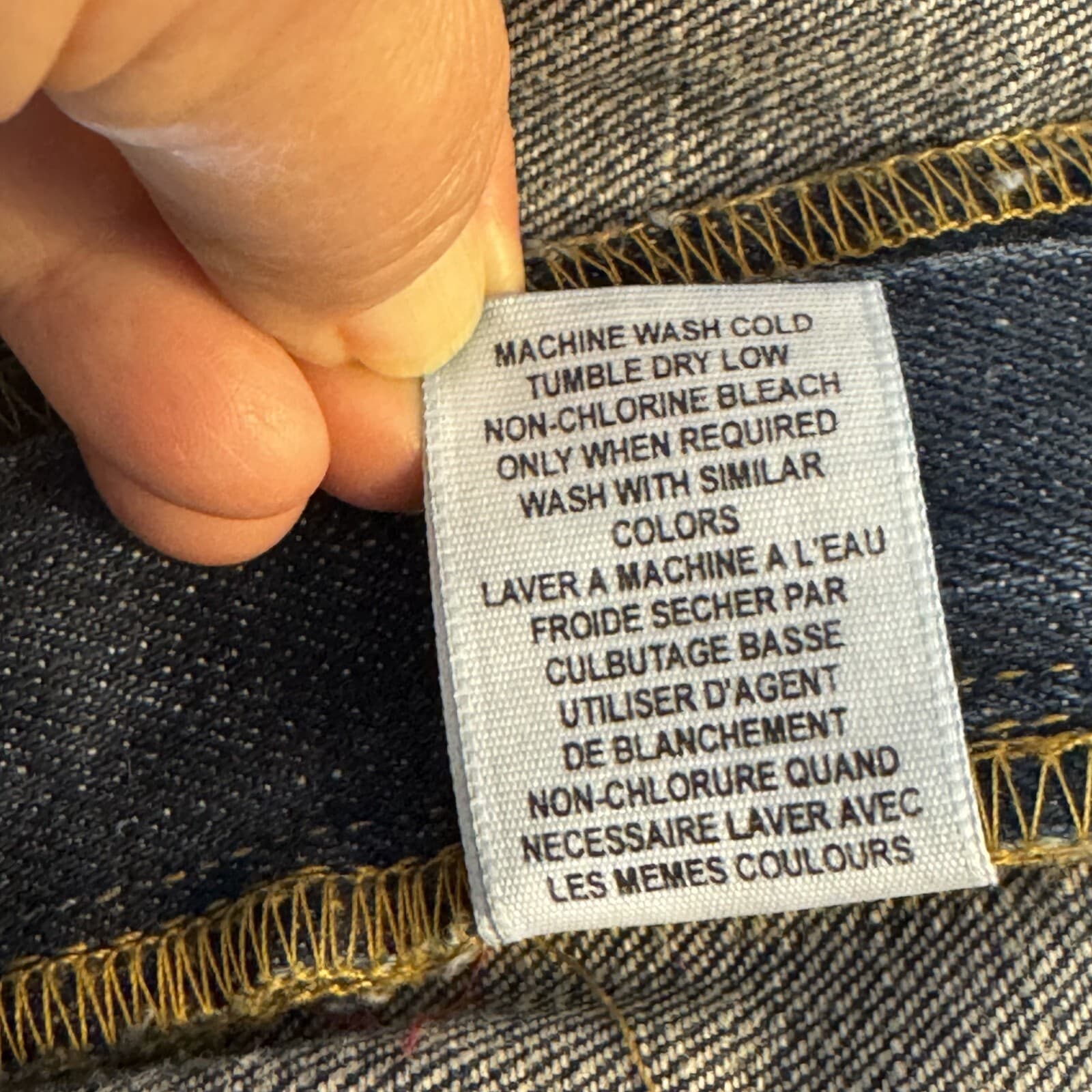 Ralph Lauren Polo Jeans Mens 36 X 32 Blue Denim High-Rise Straight Leg Zip Fly - Thumbnail 7