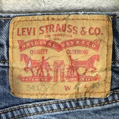 Levis 541 Jeans Mens 40x30 Blue Stretch Denim Athletic Fit Mid Rise Tapered - Thumbnail 3