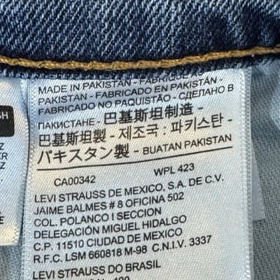 Levis 541 Jeans Mens 40x30 Blue Stretch Denim Athletic Fit Mid Rise Tapered - Thumbnail 4