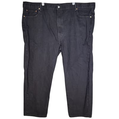 Levis 550 Jeans Mens 50x30 Black Relaxed Fit Tapered Leg Denim Pants 100% Cotton - Image 1