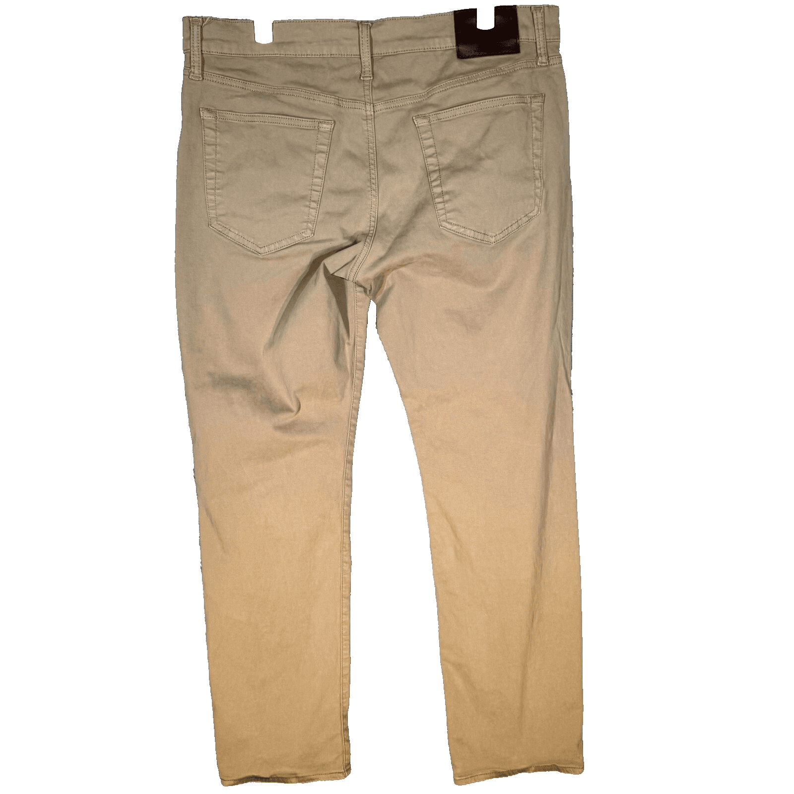 Lucky Brand 121 Men's Jeans 34/30 Beige Denim Mid-Rise Slim Straight Leg Zip Fly - Thumbnail 2
