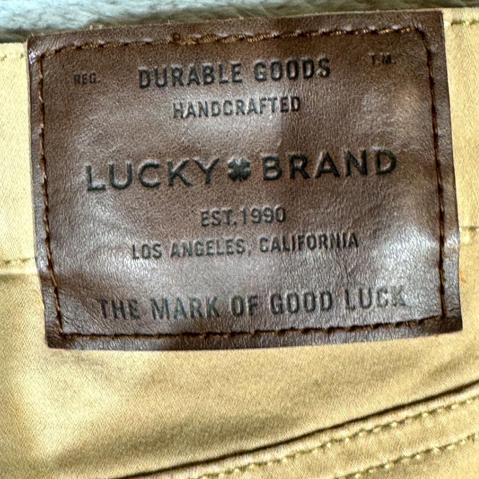 Lucky Brand 121 Men's Jeans 34/30 Beige Denim Mid-Rise Slim Straight Leg Zip Fly - Thumbnail 4