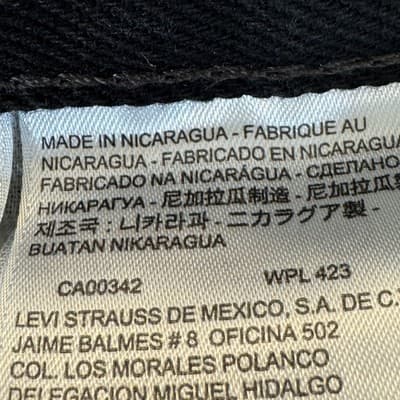 Levis 550 Jeans Mens 50x30 Black Relaxed Fit Tapered Leg Denim Pants 100% Cotton - Thumbnail 4