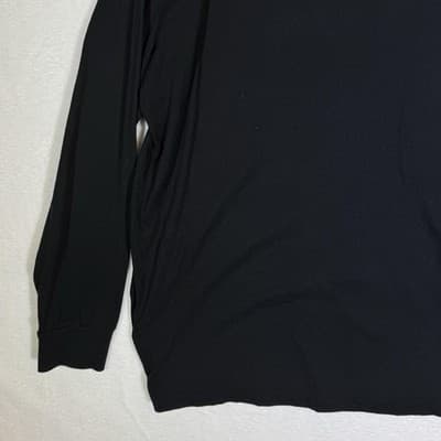 Polo Ralph Lauren Shirt Mens 2XL Black Classic Fit Long Sleeve Crewneck Pony Tee - Thumbnail 9