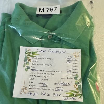 Ralph Lauren Polo Shirt Mens Large Green Pink Pony Embroidered Short Sleeve - Thumbnail 17