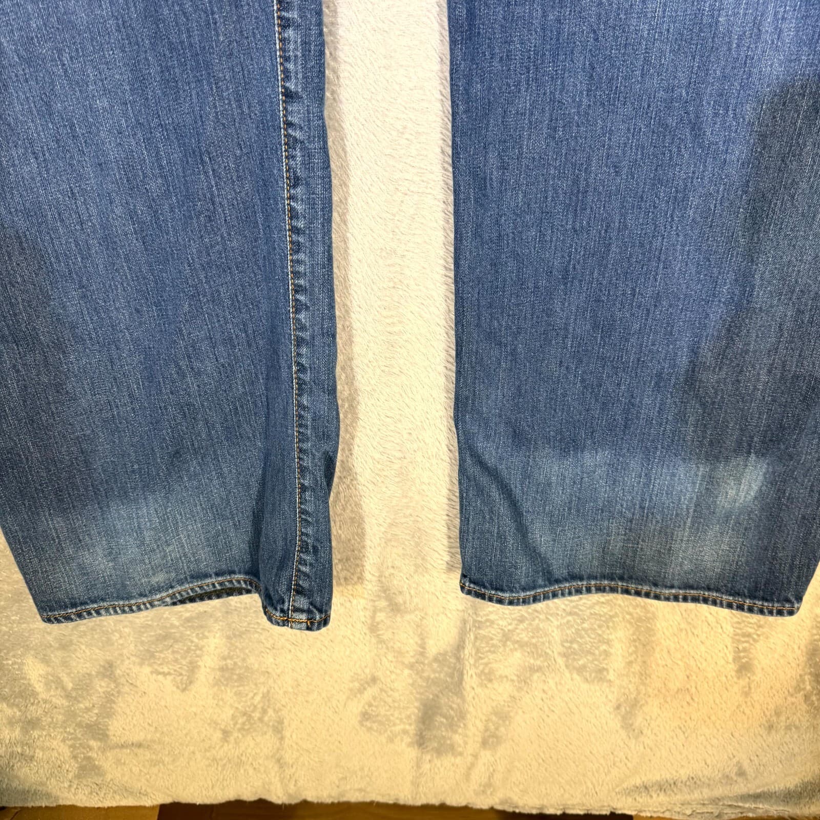 Ralph Lauren Mens Jeans 42X32 Blue Denim High-Rise Original Fit Straight Zip Fly - Thumbnail 5