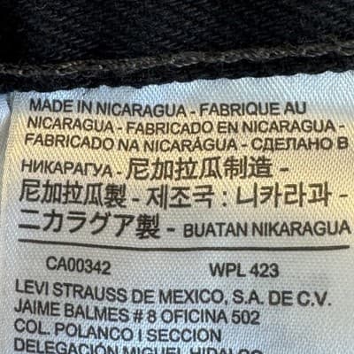 Levis 550 Jeans Mens 42x30 Black Relaxed Fit Tapered Leg Zip Fly Denim - Thumbnail 4