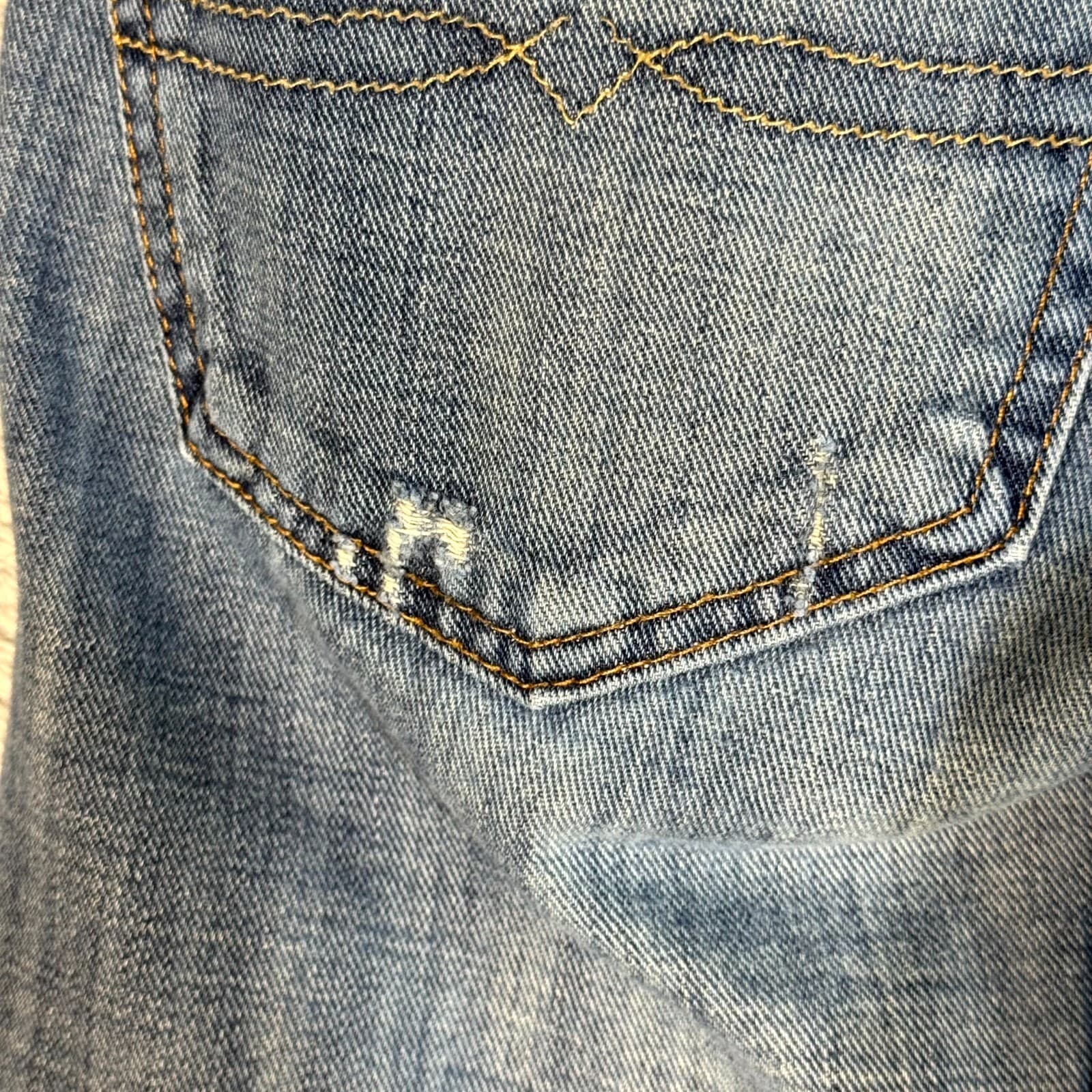 Lucky Brand 221 Mens Jeans 38X32 Black Denim Stretch Mid-Rise Straight Leg Zip - Thumbnail 3