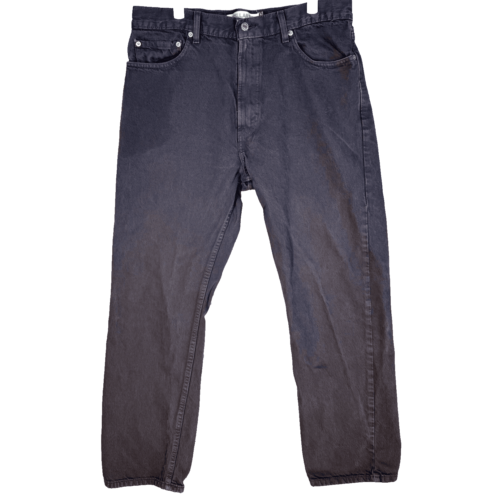 Vintage Levi's 505 Men's 36x30 Gray Denim Regular Fit Straight Jeans - Image 1